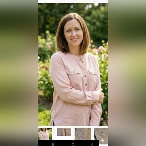 LOFT Blush Pink Button-Up Blouse